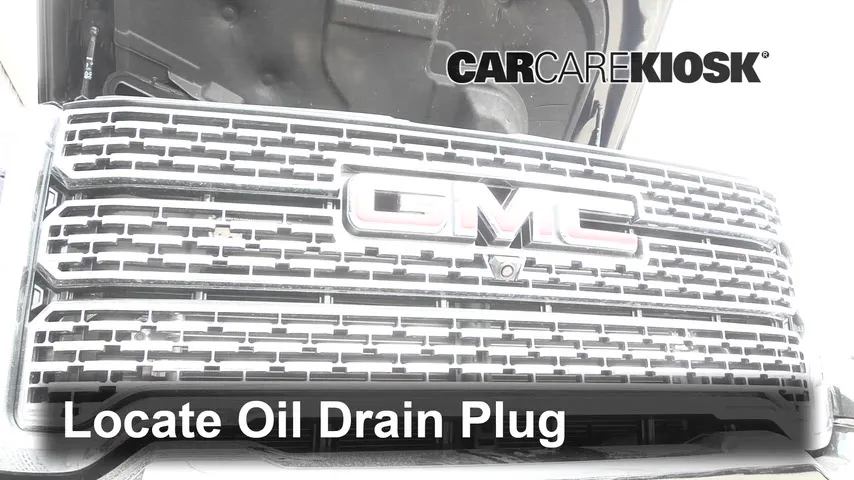 2021 GMC Sierra 3500 HD Denali 6.6L V8 Turbo Diesel Huile Changer l'huile et le filtre à huile